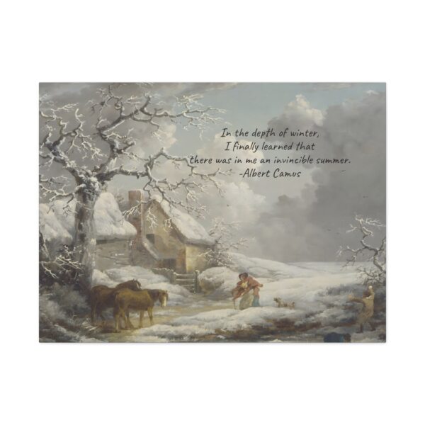 Winter Scene Quote Canvas Christmas Art