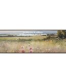 Vintage Watercolor Wildflower Field Framed Canvas