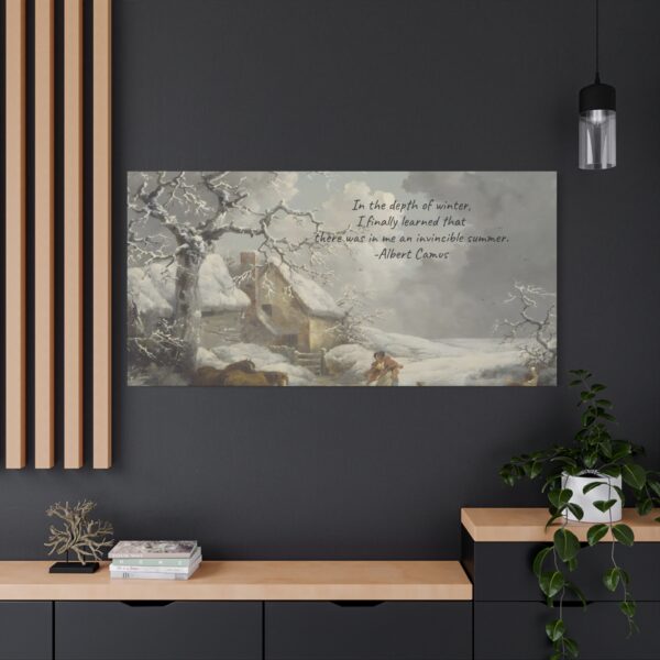 Winter Scene Quote Canvas Christmas Art