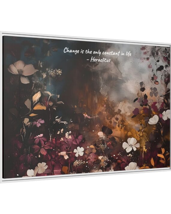 Moody Vintage Flowers Oil Painting, TV Wall Art