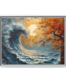 Original Ocean Abstract Sunset Oil Painting