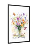 Personalized Birth Flower Family Bouquet Print