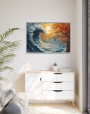 Original Ocean Abstract Sunset Oil Painting