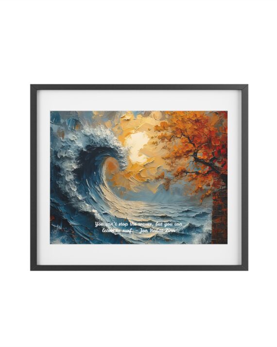 Abstract Sunset Landscape Ocean Oil Painting
