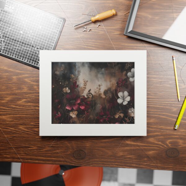 Moody Vintage Flowers Painting Poster