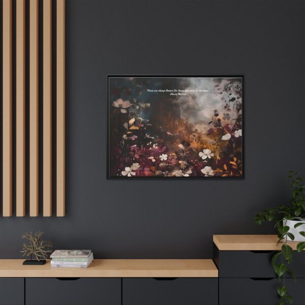 Moody Vintage Flowers Oil Painting, TV Wall Art