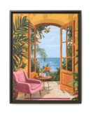 Henri Matisse Framed Canvas Open window