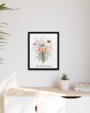 Personalized Birth Flower Family Bouquet Print