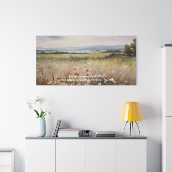 Wildflower Field Oil Painting Landscape Wall Art