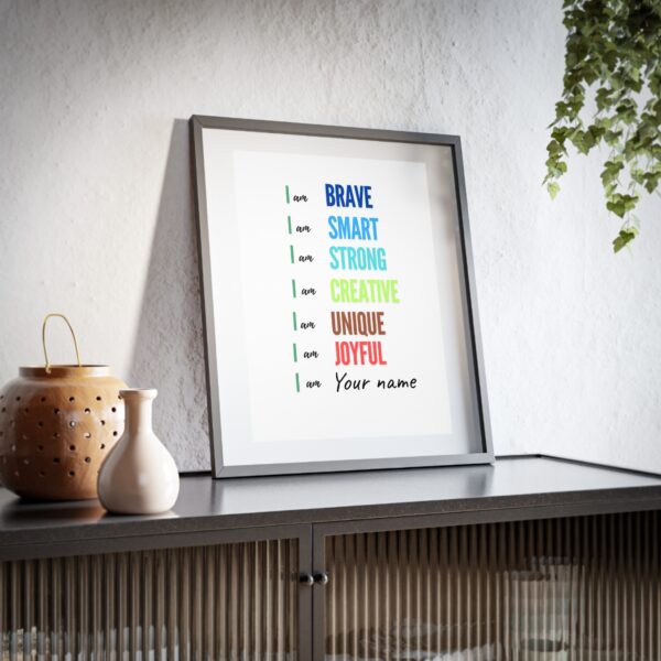 Personalized Positive Affirmation Poster for Kids