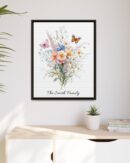 Personalized Birth Flower Family Bouquet Print