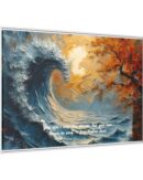Original Ocean Abstract Sunset Oil Painting