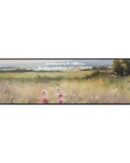 Vintage Watercolor Wildflower Field Framed Canvas