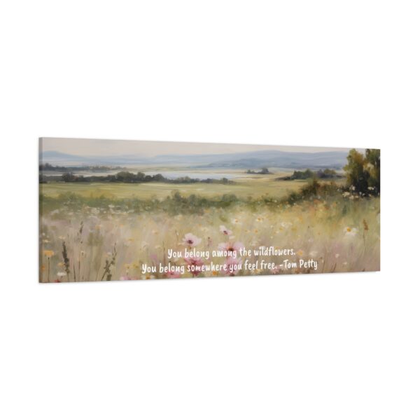 Wildflower Field Oil Painting Landscape Wall Art