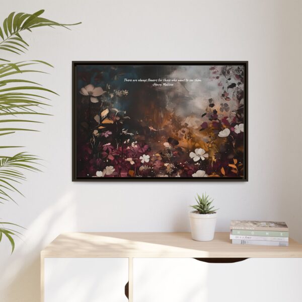 Moody Vintage Flowers Oil Painting, TV Wall Art