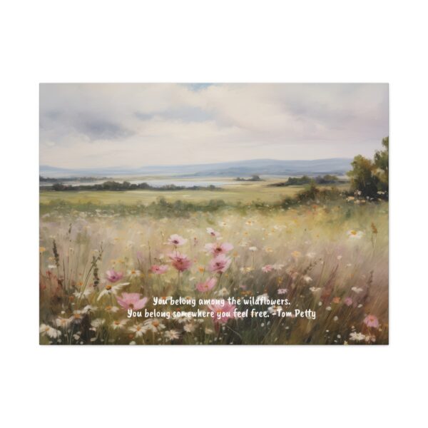 Wildflower Field Oil Painting Landscape Wall Art