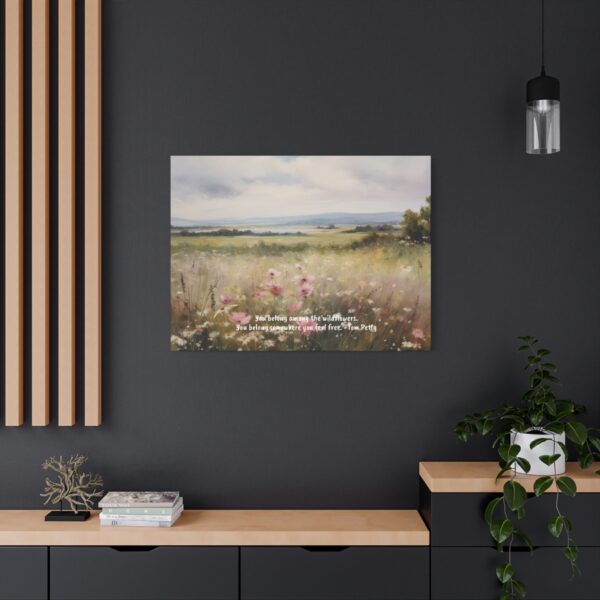 Wildflower Field Oil Painting Landscape Wall Art