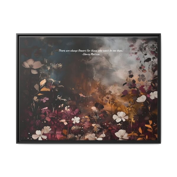 Moody Vintage Flowers Oil Painting, TV Wall Art