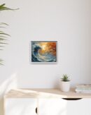 Original Ocean Abstract Sunset Oil Painting