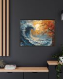 Original Ocean Abstract Sunset Oil Painting