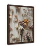 Framed Canvas  Wildflower Floral Wall Art