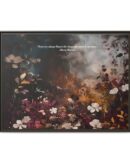Moody Vintage Flowers Oil Painting, TV Wall Art