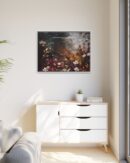 Moody Vintage Flowers Oil Painting, TV Wall Art