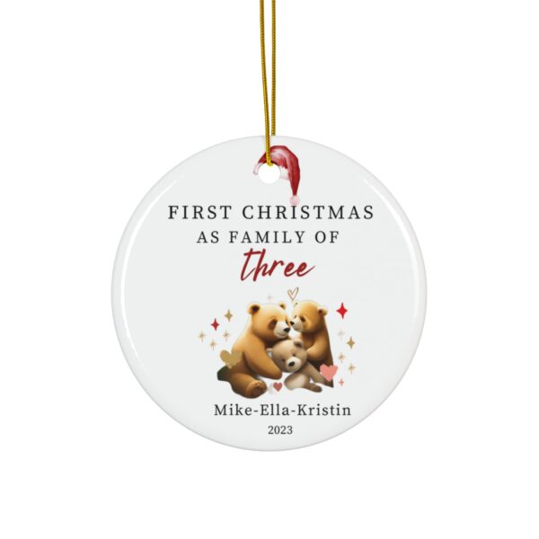 Personalized Family of 3, 4,6 Christmas ornament