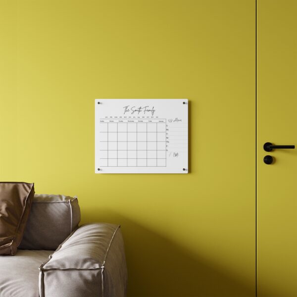 Personalized Wall-Mounted Acrylic Dry Erase Calendar