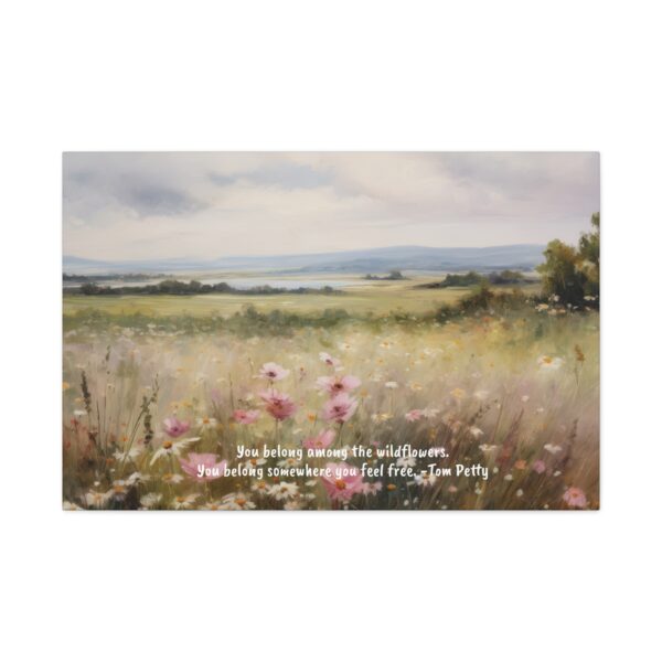 Wildflower Field Oil Painting Landscape Wall Art