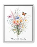 Personalized Birth Flower Family Bouquet Print