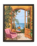 Henri Matisse Framed Canvas Open window