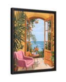 Henri Matisse Framed Canvas Open window