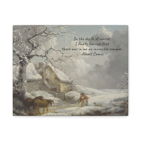 Winter Scene Quote Canvas Christmas Art