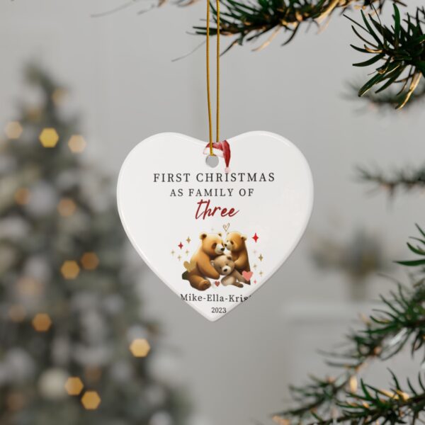 Personalized Family of 3, 4,6 Christmas ornament