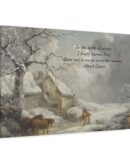 Winter Scene Quote Canvas Christmas Art