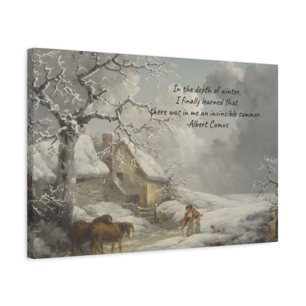 Winter Scene Quote Canvas Christmas Art