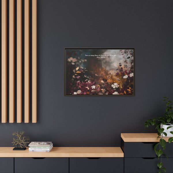 Moody Vintage Flowers Oil Painting, TV Wall Art