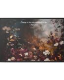 Moody Vintage Flowers Oil Painting, TV Wall Art