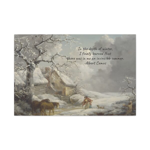 Winter Scene Quote Canvas Christmas Art