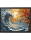 Original Ocean Abstract Sunset Oil Painting