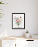 Personalized Birth Flower Family Bouquet Print