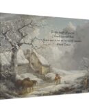 Winter Scene Quote Canvas Christmas Art