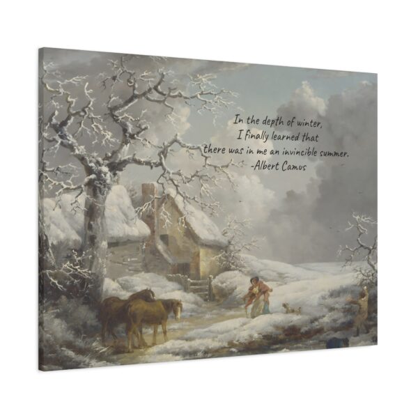 Winter Scene Quote Canvas Christmas Art