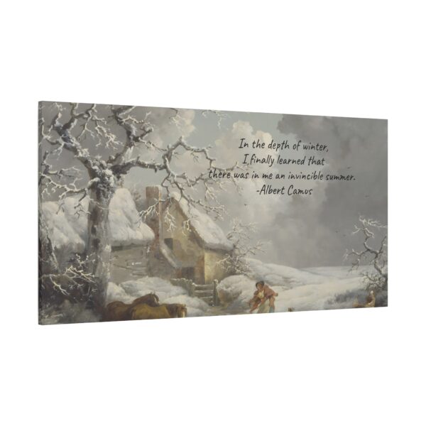 Winter Scene Quote Canvas Christmas Art