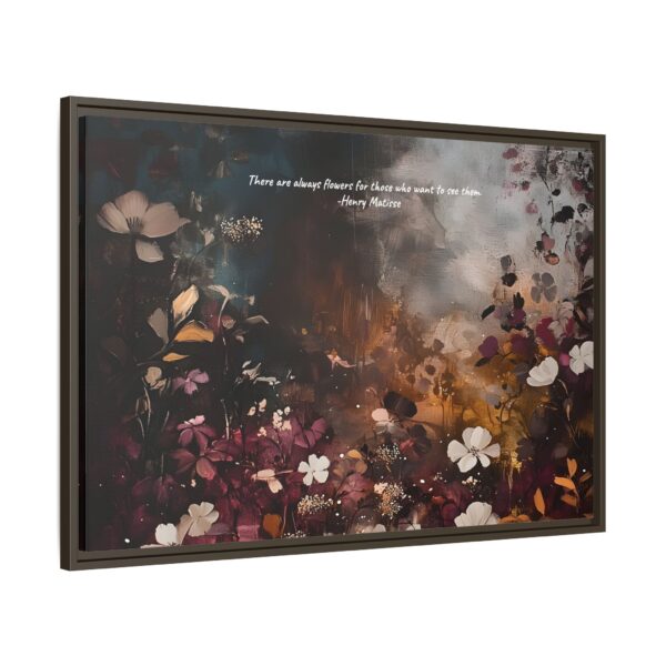 Moody Vintage Flowers Oil Painting, TV Wall Art