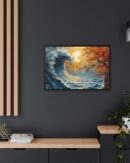 Original Ocean Abstract Sunset Oil Painting