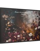 Moody Vintage Flowers Oil Painting, TV Wall Art