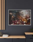 Moody Vintage Flowers Oil Painting, TV Wall Art