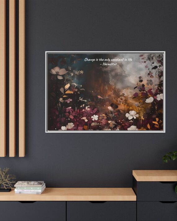 Moody Vintage Flowers Oil Painting, TV Wall Art